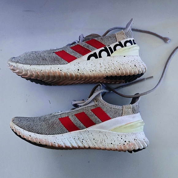 New Adidas Kaptir 2.0 Sneaker (Men), Grey Red, US 9 1/2 - Picture 1 of 6